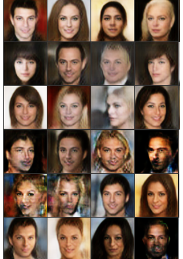 Generated pictures of faces